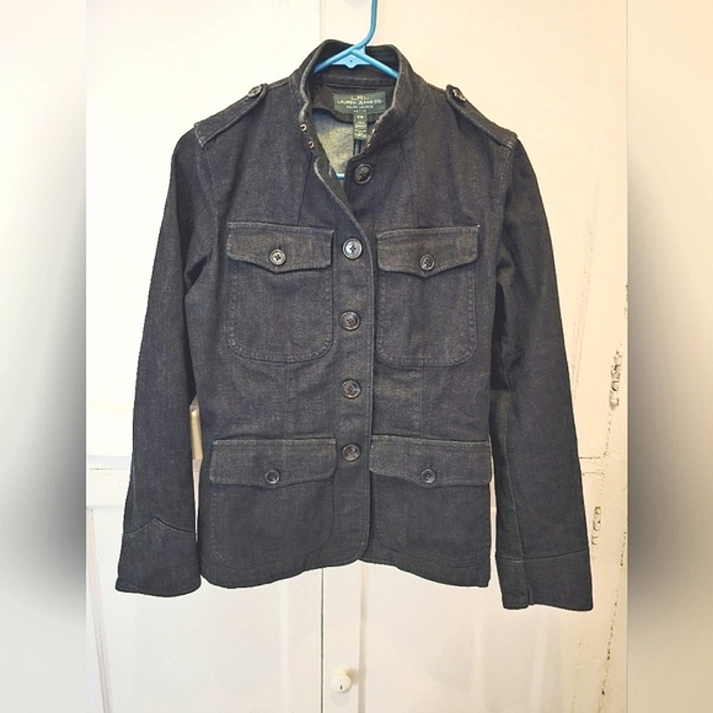 Ralph Lauren - Lauren Jeans Co. Military Style Denim Jacket Size PM